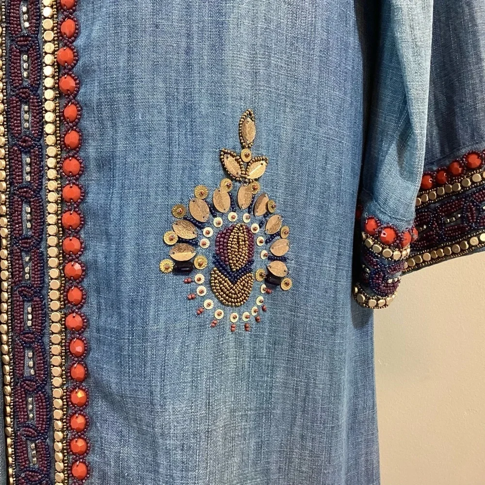 Soft Surroundings Morena Duster Jacket Petite Large Beaded - Picture 10 of 16